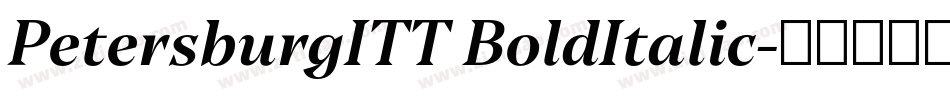 PetersburgITT BoldItalic字体转换
